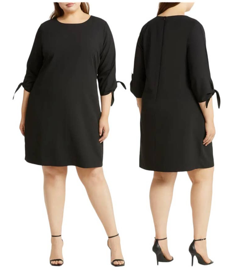 CeCe dress Tie sleeve shift black size 22W
